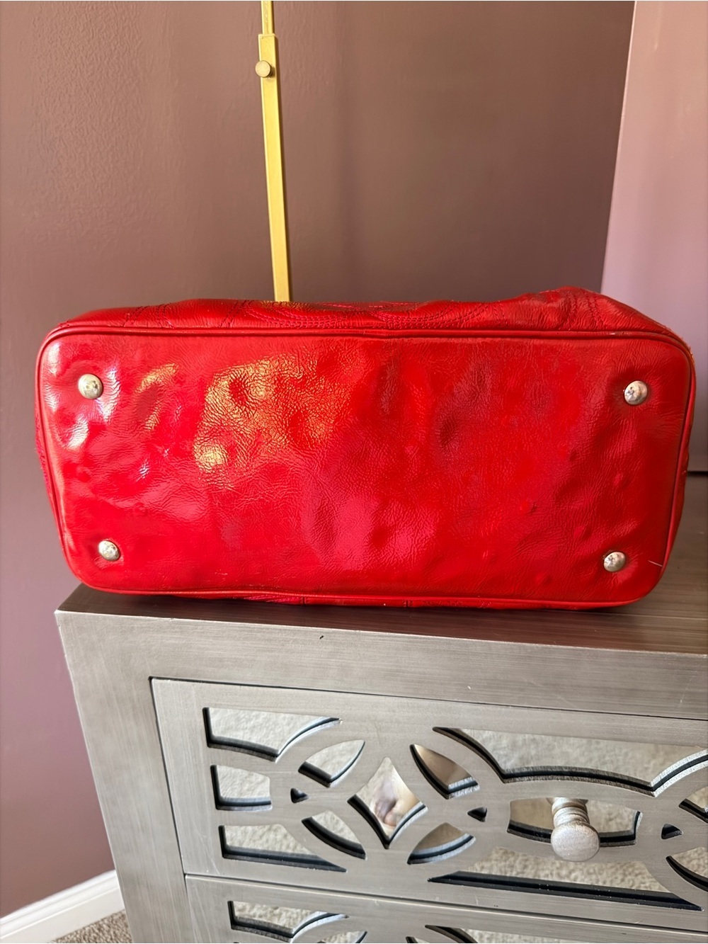 Coach KISSLOCK SignatureStitched Patent Leather  Bag - Picture 4 of 8